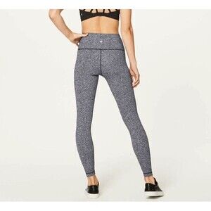 Lululemon Wunder Under High-Rise Tight 28" Heathered Black Size 6 Full-On